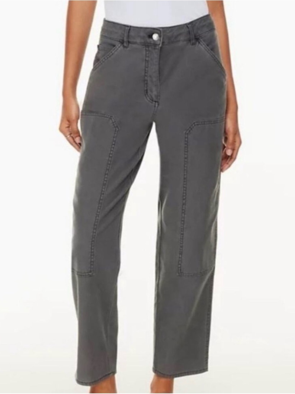 Aritzia Gray Cropped cargo Pants